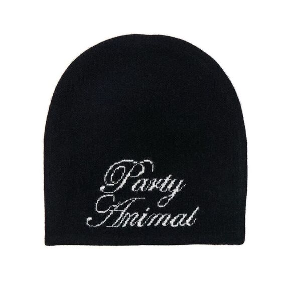 Alexander Wang Party Animal Beanie Black Unisex Winter Hat - Picture 1 of 5